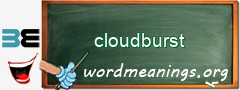 WordMeaning blackboard for cloudburst